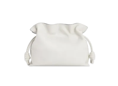 LOEWE Flamenco Clutch In Nappa Calfskin "Soft White"