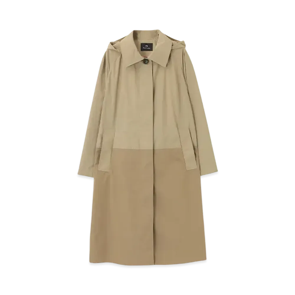 Paul Smith Women's Taffeta Long Coat "Beige"
