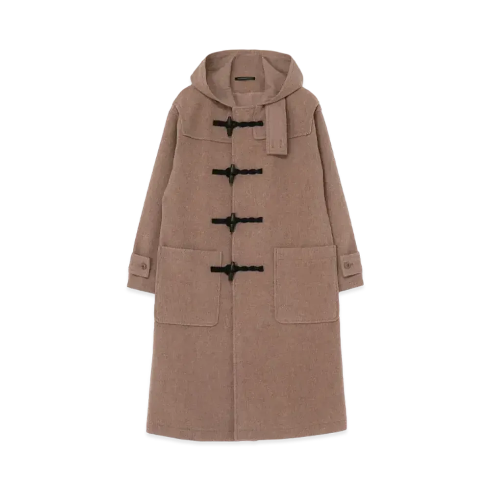 Yohji Yamamoto Wool Mosser Duffle Coat "Beige"