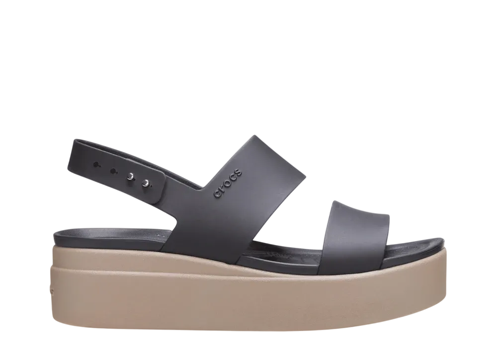 Crocs Women's Brooklyn Low Wedge "Black/Mushroom"