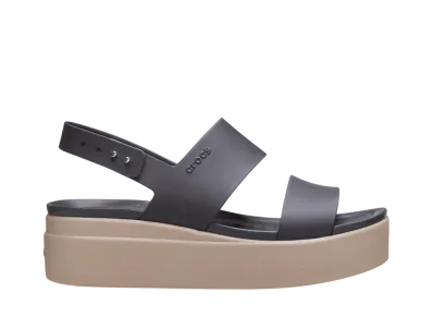 Crocs Women's Brooklyn Low Wedge "Black/Mushroom"