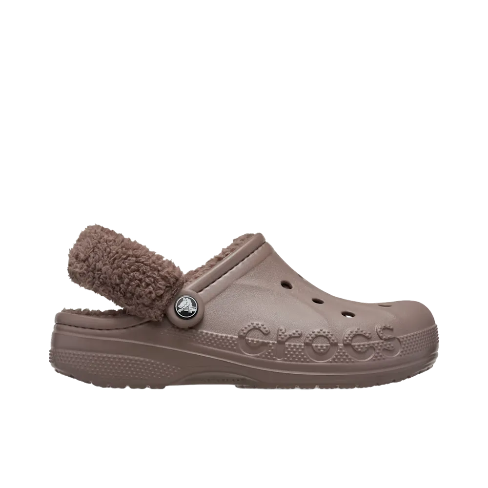 Crocs Baya Lined Fuzz Strap Clog "Truffle"