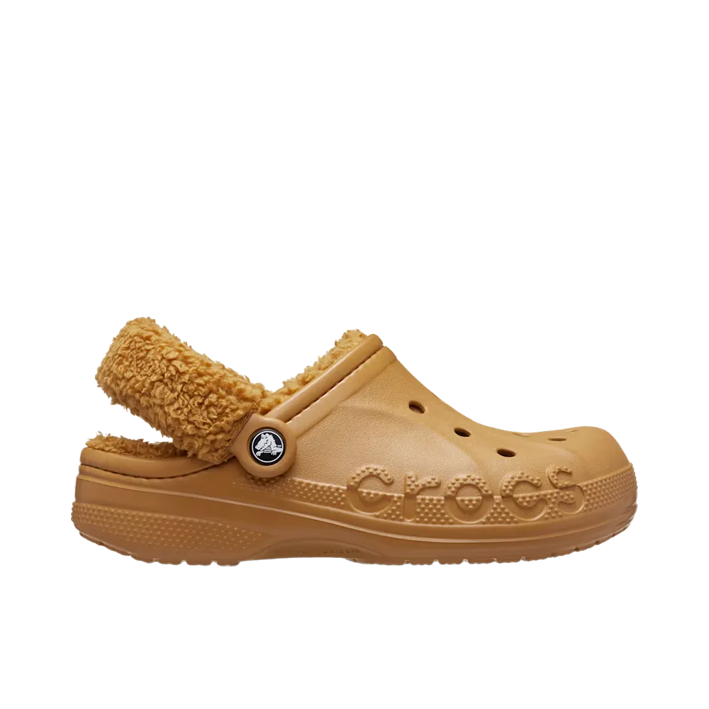 Crocs Baya Lined Fuzz Strap Clog "Sand"