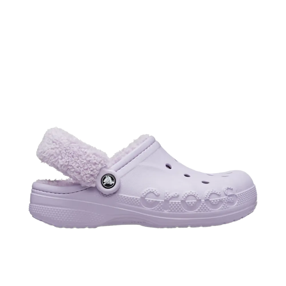 Crocs Baya Lined Fuzz Strap Clog "Lavender"