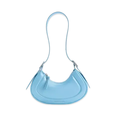 CHARLES & KEITH Petra Curved Shoulder Bag "Blue"