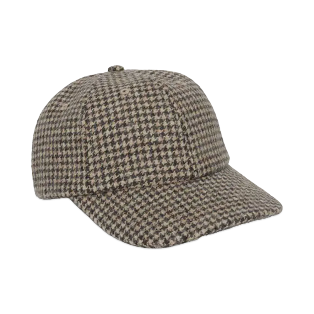 JJJJound Weekend Wool Cap "Brown Houndstooth"