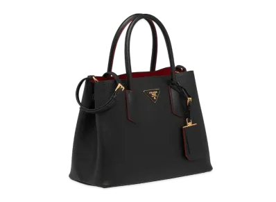 PRADA Double Small Bag "Black/Red"