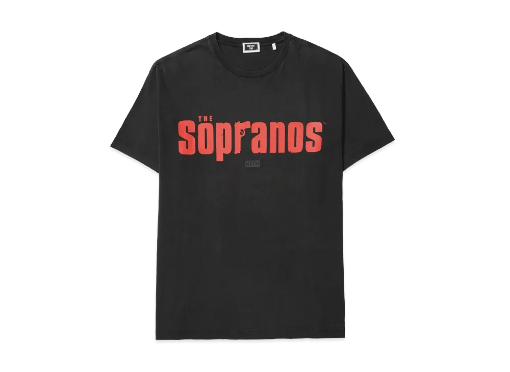 Kith x The Sopranos Main Logo Vintage Tee "Black"