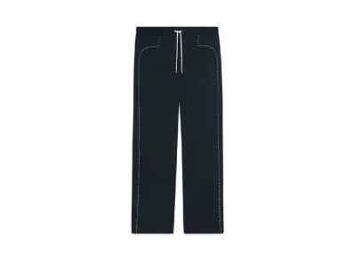 CELINE Straight Jogging Pants In Double Face Jersey With Studs "Black"