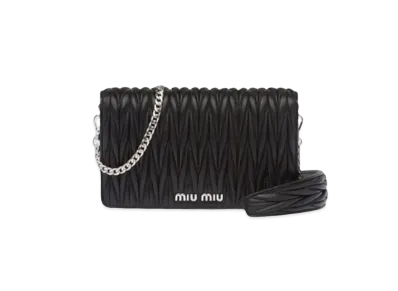 MIU MIU Materasse Leather Mini Bag "Black"
