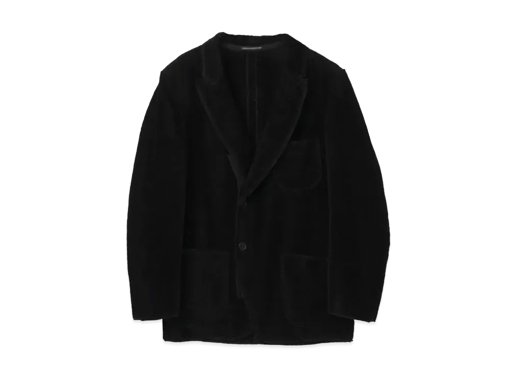 Yohji Yamamoto Pour Homme COTTON BLANKET EMBROIDERY STITCH JACKET "Black"