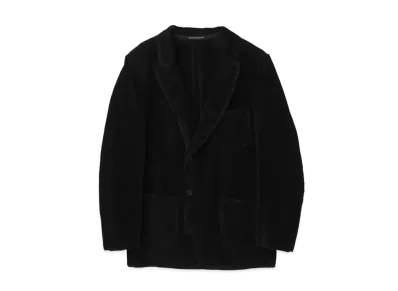 Yohji Yamamoto Pour Homme COTTON BLANKET EMBROIDERY STITCH JACKET "Black"