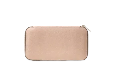 Valextra Round Zip 12 Card "Powder Pink"
