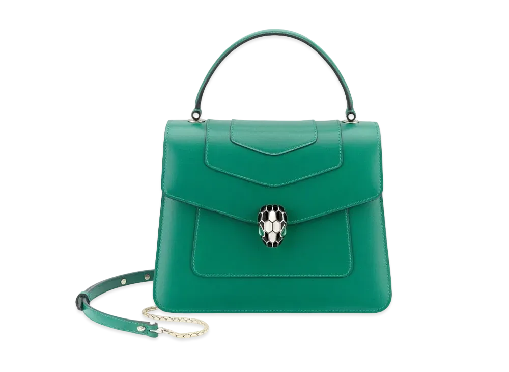 ブルガリ セルペンティ フォーエバー トップハンドル "エメラルドグリーン" 289666