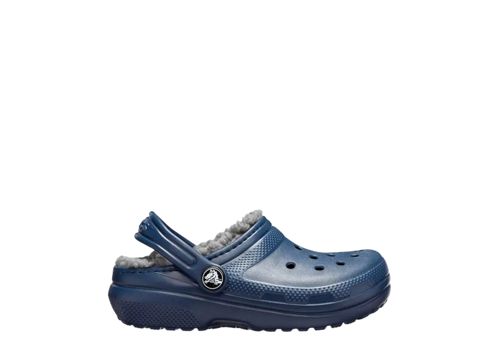 Crocs Little Kids Classic Lined Clog "Navy/Charcoal"