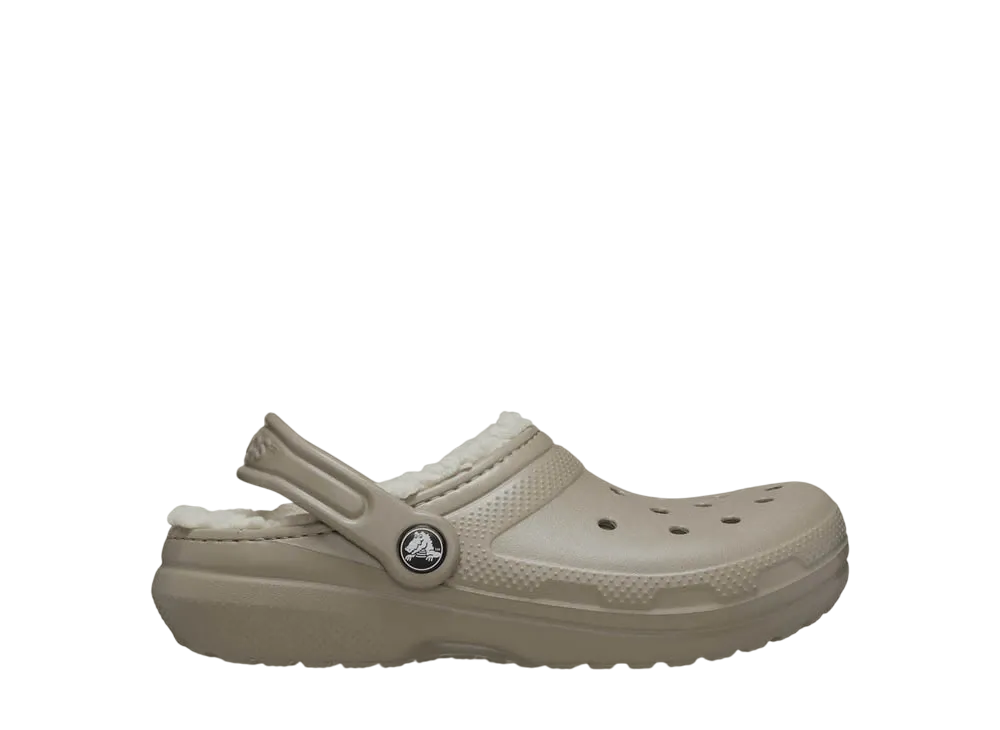 Crocs Big Kids Classic Lined Clog "Mushroom/Bone"