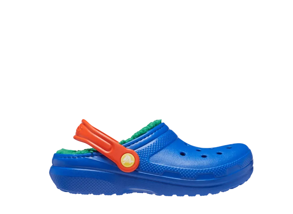 Crocs Big Kids Classic Lined Clog "Blue Bolt/Multi"