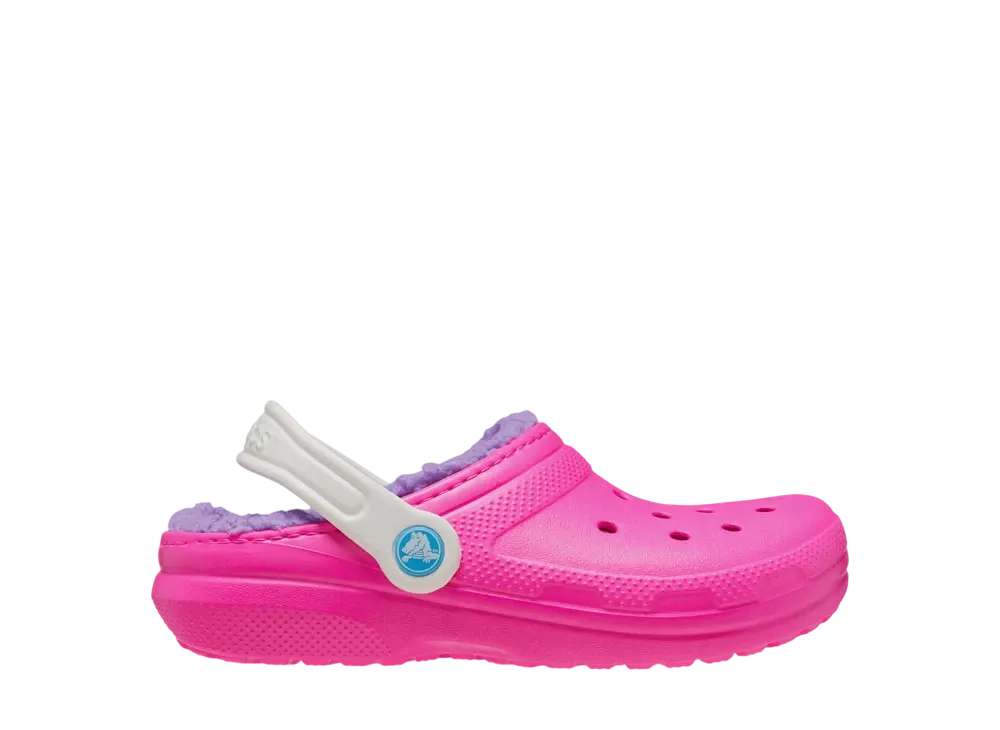 Crocs Big Kids Classic Lined Clog "Pink Crush/Multi"