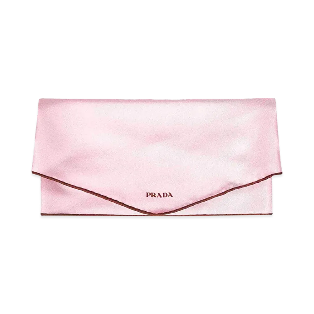 PRADA Women's Printed Twill Scarf "Pink"