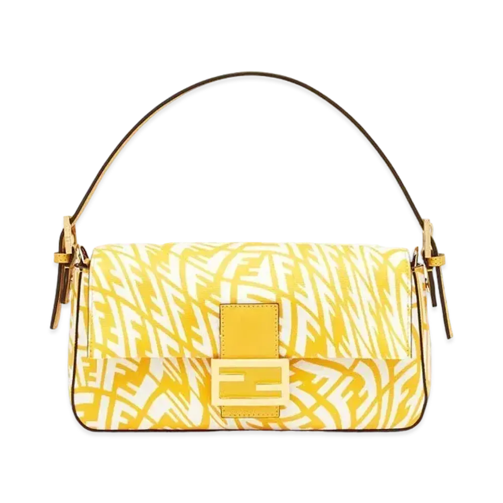 FENDI Baguette 1997 Glazed Canvas Bag "Yellow"