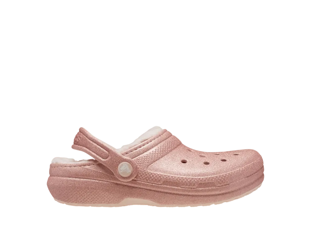 Crocs Big Kids Classic Lined Glitter Clog "Quartz"