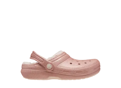 Crocs Little Kids Classic Lined Glitter Clog "Quartz"