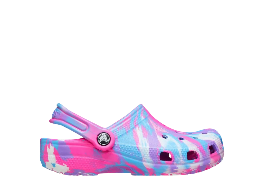 Crocs Big Kids Classic Marbled Clog "Pink Crush/Multi"