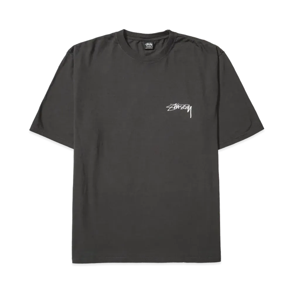 Stussy Skate Stack Tee Pigment Dyed "Faded Black"