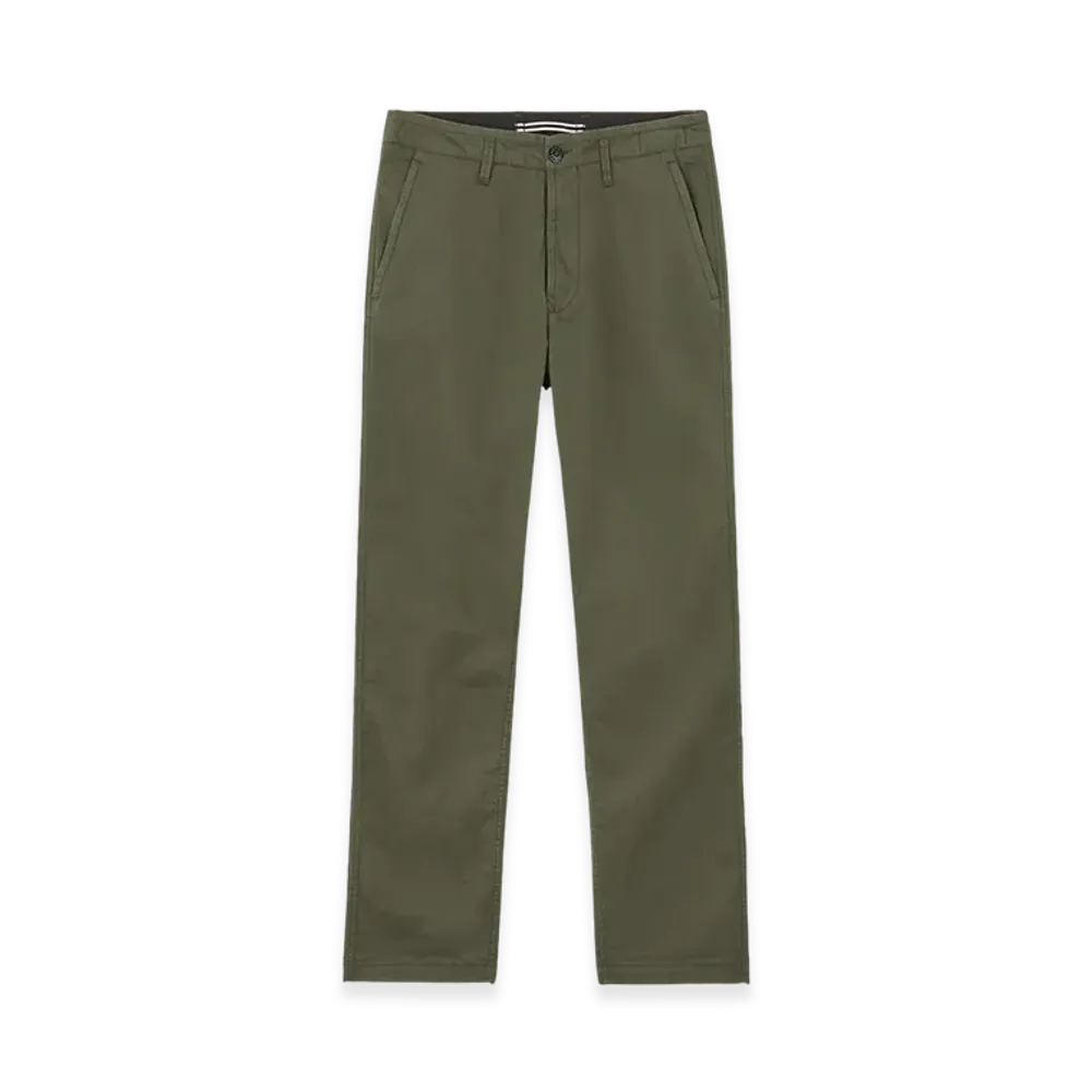 Stone Island 34310 Supima Cotton Twill Stretch TC Chino Pants with Logo Patch - 24FW "Musk Green"