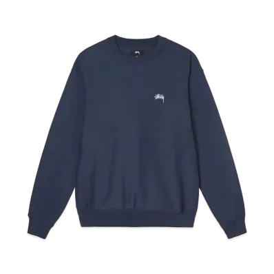 Stussy Stock Logo Crew Sweat "Navy"