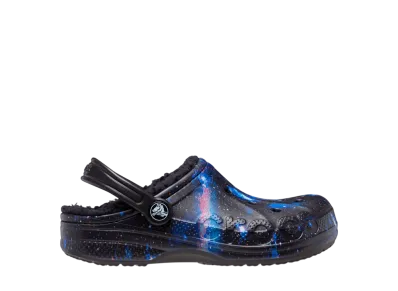 Crocs Big Kids Baya Lined Printed Clog "Black/Multi"