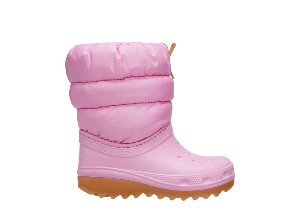 Crocs Little Kids Classic Neo Puff Boot "Pink Tweed/Gum"