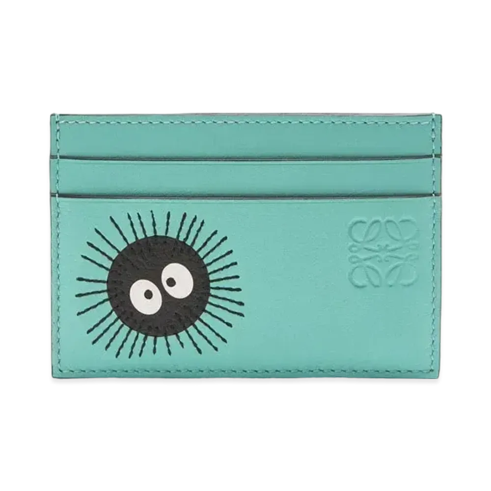 LOEWE x Spirited Away Susuwatari Plain Cardholder In Classic Calfskin "Fresh Mint"
