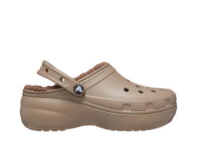 Crocs Women's Classic Platform Lined Clog "Mushroom"