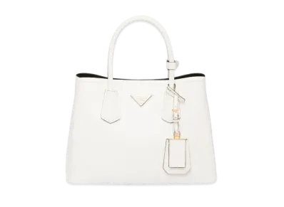 PRADA Double Small Bag "White/Black"