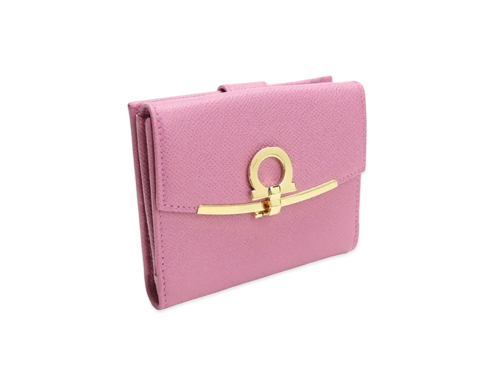 Salvatore Ferragamo Gancini French Wallet "Pink"