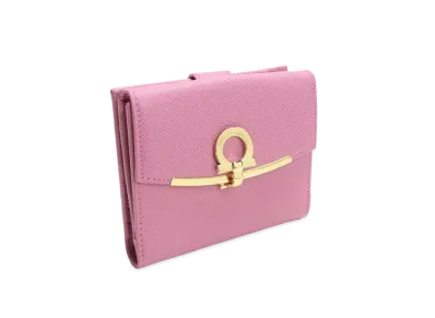 Salvatore Ferragamo Gancini French Wallet "Pink"