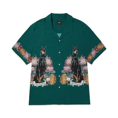 HUF Spring 24 Best Boys Ss Resort Shirt "Pine"