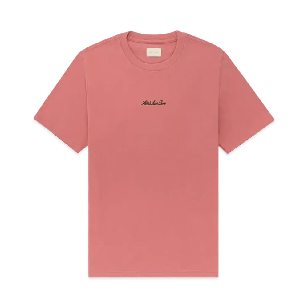 Aime Leon Dore Embroidered Logo Tee "Pink"