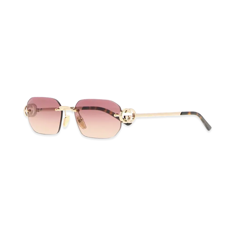 GUCCI Women's Metal Sunglasses "Gold"