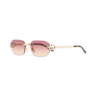 GUCCI Women's Metal Sunglasses "Gold"