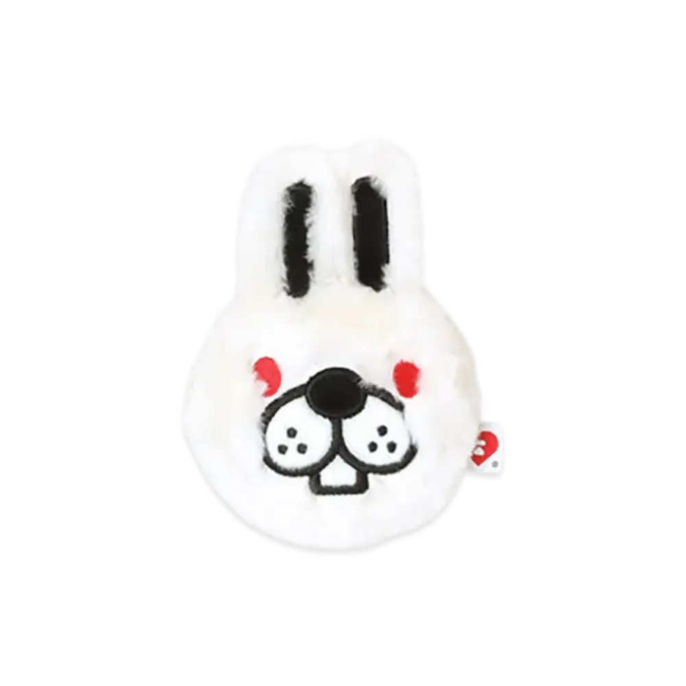 A BATHING APE APEE Baby Doppy Furry Coins Bag Keyring "White"