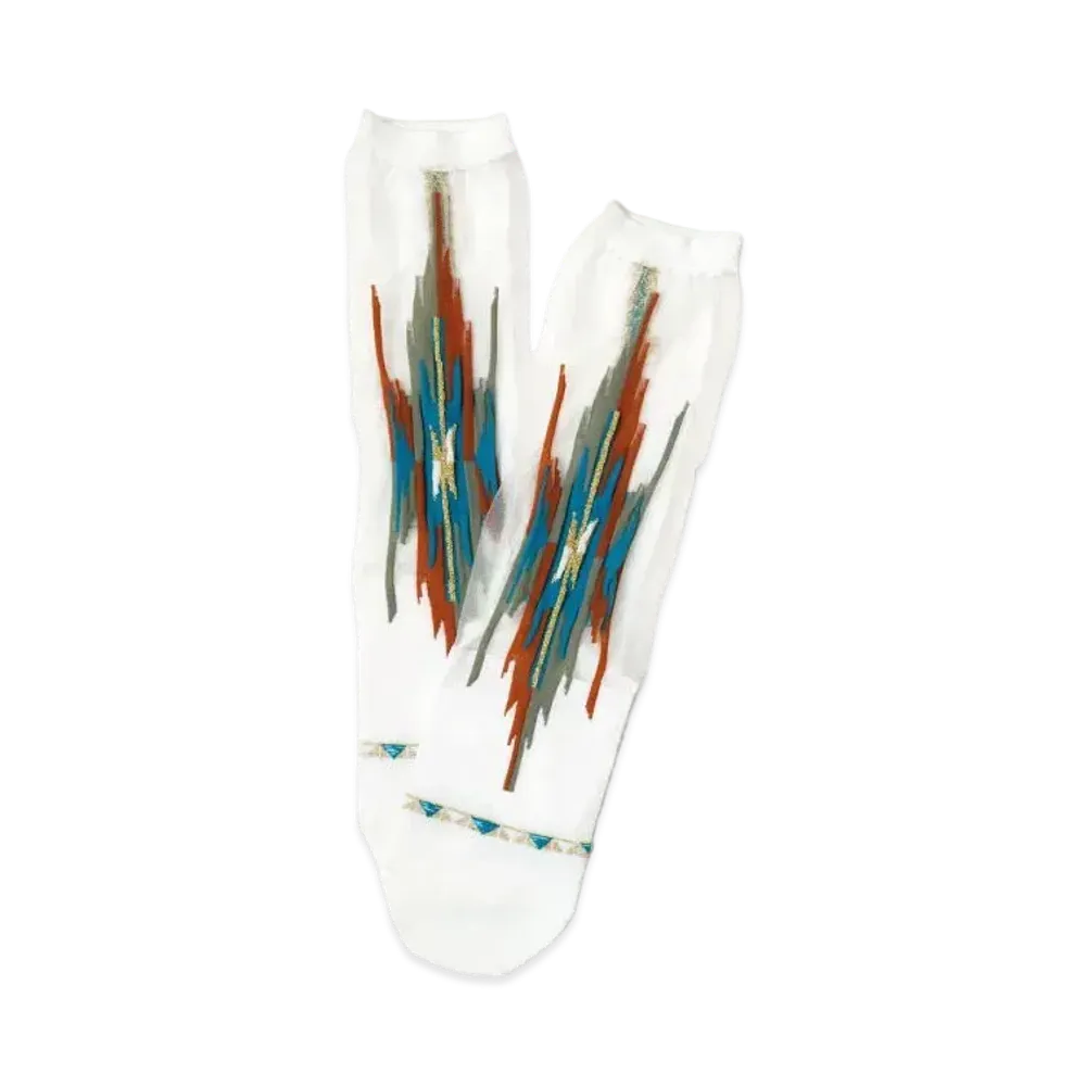 KAPITAL 200 Ortegany See Through Socks "White"