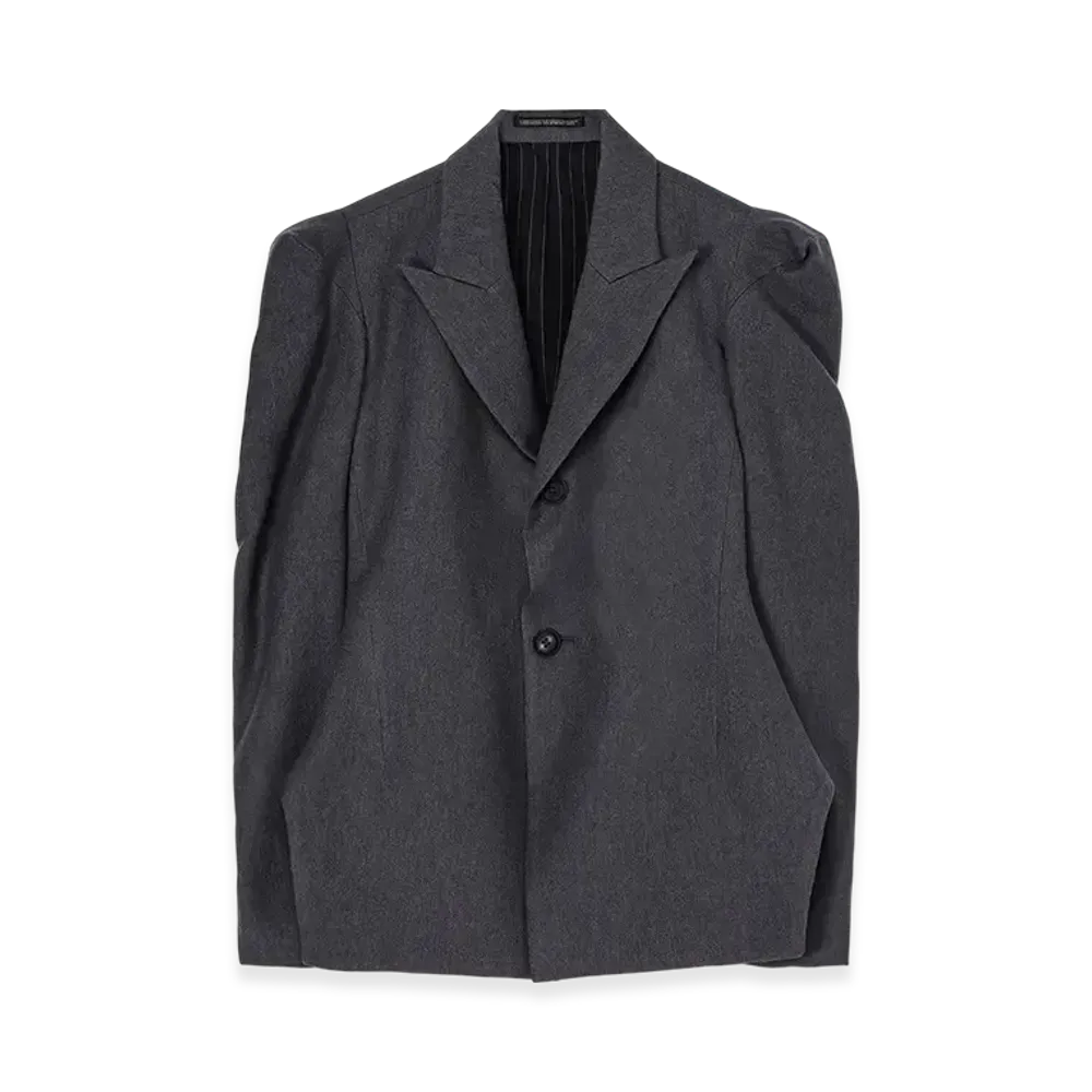 Yohji Yamamoto W/C Twill Washer Slv Gusset Jacket "Gray"