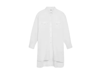 CELINE Cowboy Painter Shirt In White Denim "White Wash"