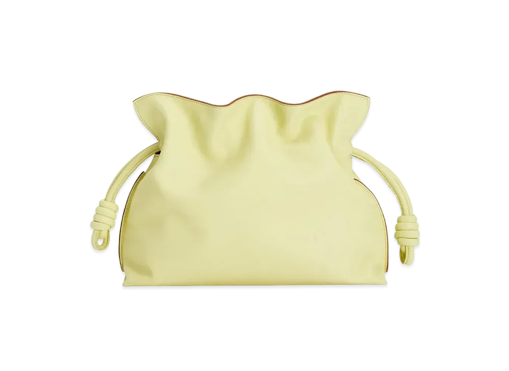 LOEWE Flamenco Clutch In Nappa Calfskin "Pale Lime"