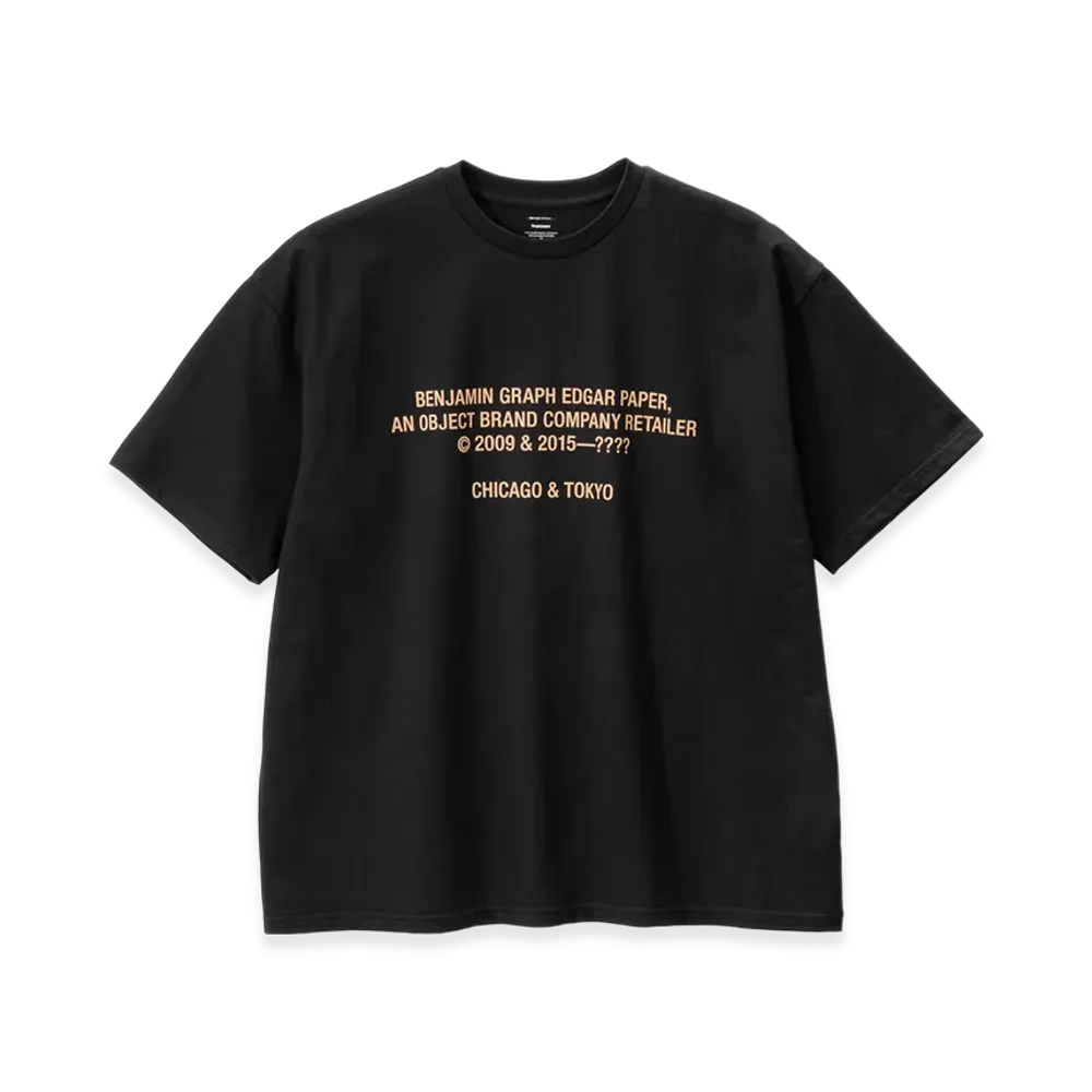 Graphpaper x Benjamin Graph Edgar Paper S/S Oversized Tee "Black/Beige"