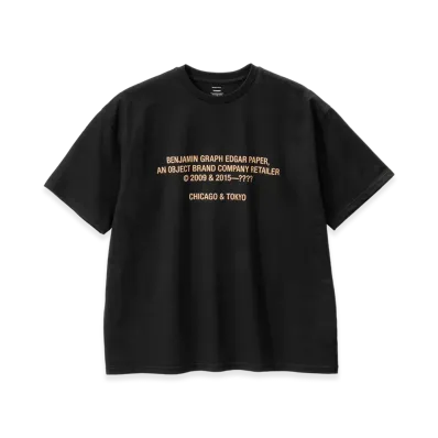 Graphpaper x Benjamin Graph Edgar Paper S/S Oversized Tee "Black/Beige"