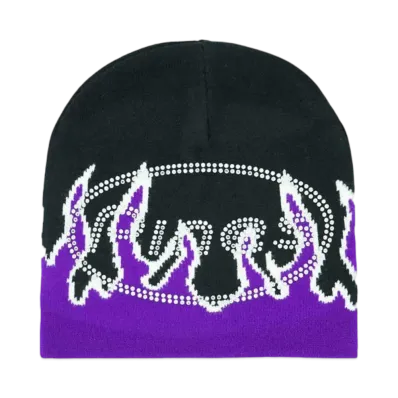 BEYOND the PINES Pine Rhine Beanie "BLACKxPURPLE"