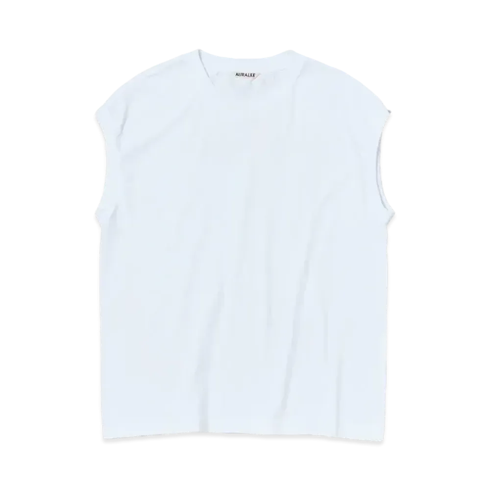AURALEE Seamless Crew Neck Sleeveless "White"